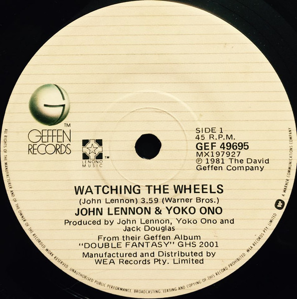 John Lennon - Watching The Wheels | Releases | Discogs