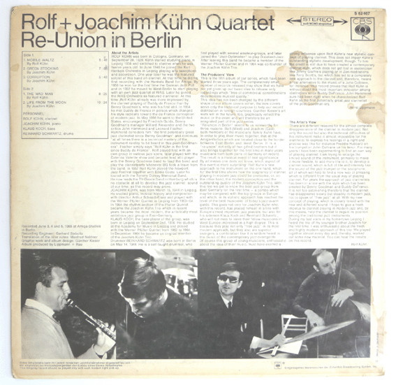 last ned album Rolf & Joachim Kühn Quartet - Re Union In Berlin