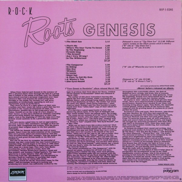 Genesis - Rock Roots | London Records (MIP-1-9346) - 2