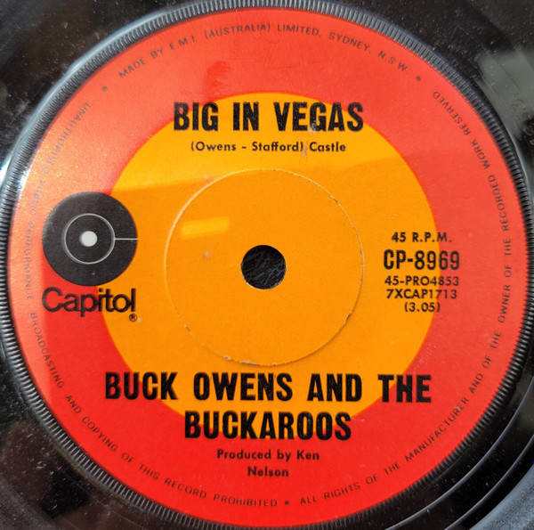 Buck Owens And The Buckaroos – Big In Vegas (1969, Vinyl) - Discogs