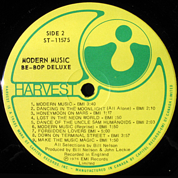 Be-Bop Deluxe - Modern Music | Harvest (ST-11575) - 4