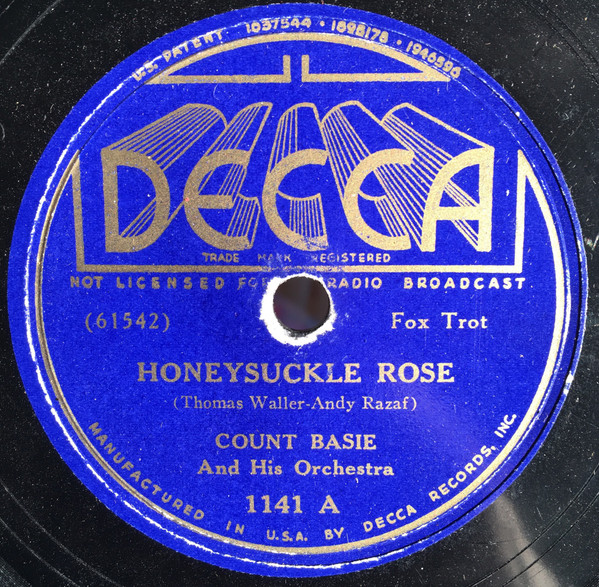 Count Basie And His Orchestra - Honeysuckle Rose / Roseland 