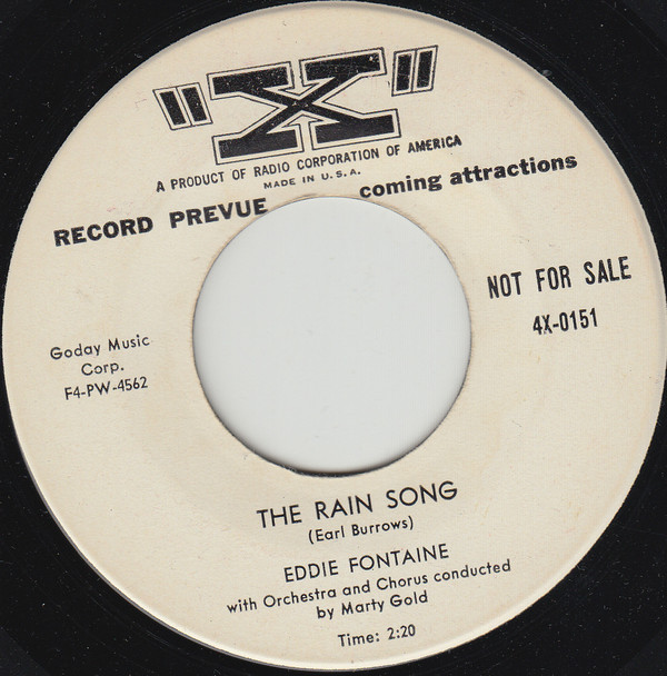 Album herunterladen Eddie Fontaine - The Rain Song Poor Little Monday