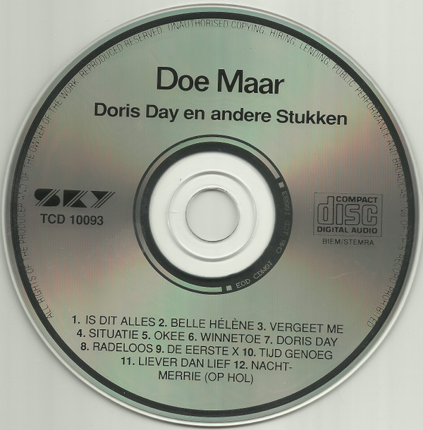 télécharger l'album Doe Maar - Doris Day En Andere Stukken