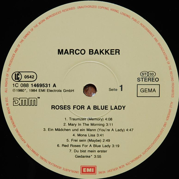 Album herunterladen Marco Bakker - Roses For A Blue Lady