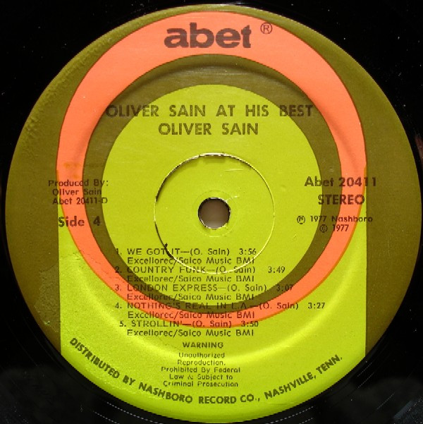 Album herunterladen Oliver Sain - At His Best