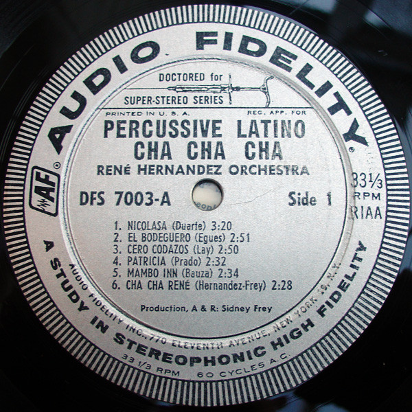 René Hernandez Orchestra - Percussive Latino Cha Cha Cha | Audio Fidelity (DFS 7003) - 3