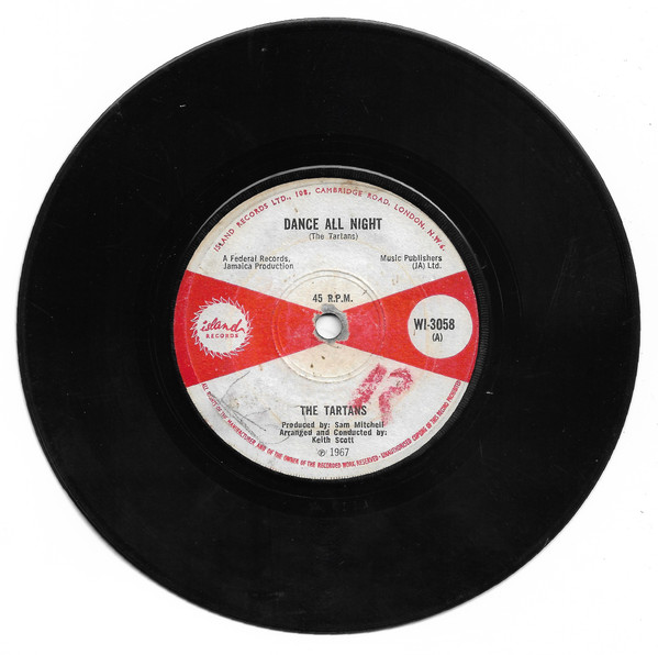 The Tartans – Dance All Night (1967, Solid Centre Pressing, Vinyl 