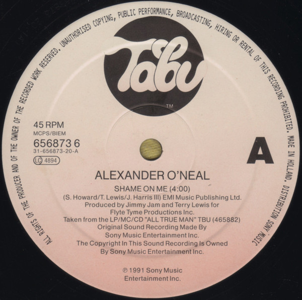 ladda ner album Alexander O'Neal - Shame On Me