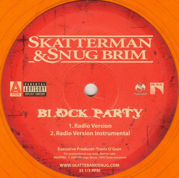 Skatterman & Snug Brim - Block Party 12 Vinyl Record 2003 Tech