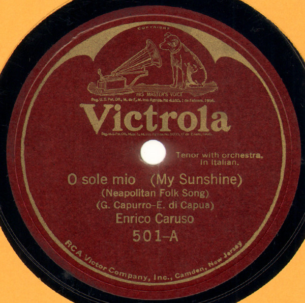 Enrico Caruso O Sole Mio A Vucchella 1923 Shellac Discogs