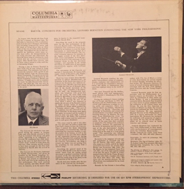 lataa albumi Bartók Leonard Bernstein, New York Philharmonic - Concerto For Orchestra