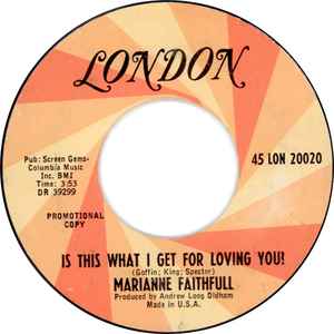 Marianne Faithfull - Is This What I Get For Loving You?  album cover