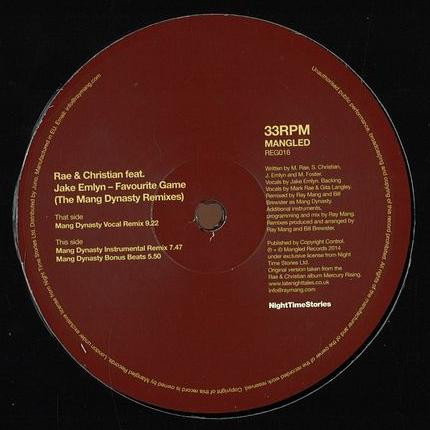 Album herunterladen Rae & Christian Feat Jake Emlyn - Favourite Game The Mang Dynasty Remixes