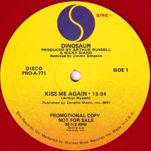 Dinosaur – Kiss Me Again (1978, Red, Vinyl) - Discogs