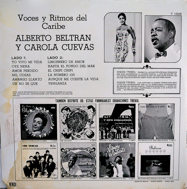 baixar álbum Alberto Beltrán, Carola Cuevas - Voces y Ritmos del Caribe