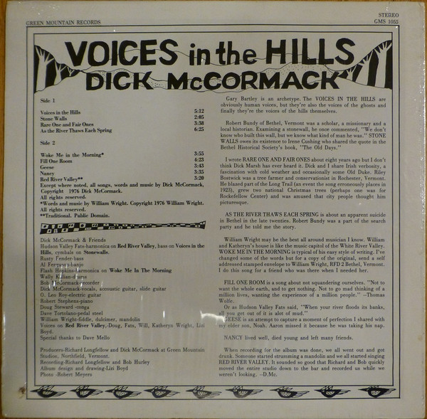 last ned album Dick McCormack - Voices In The Hills