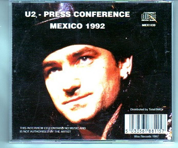 U2 – Press Conference Mexico 1992 (1997, CD) - Discogs