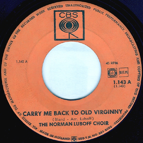 lataa albumi The Norman Luboff Choir - Carry Me Back To Old Virginny