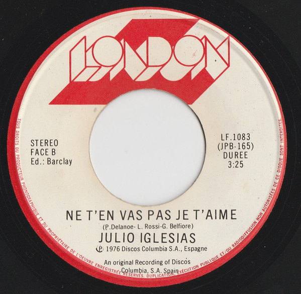 last ned album Julio Iglesias - Ce NEst Rien QuUn Au Revoir