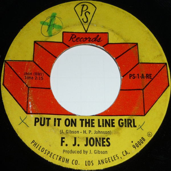 F. J. Jones – Put It On The Line Girl (Vinyl) - Discogs
