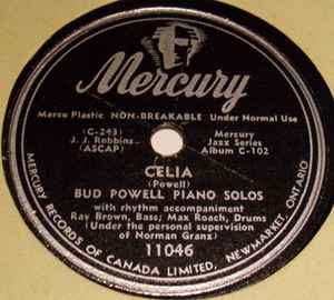 Bud Powell - Celia / All God's Chillun Got Rhythm album cover