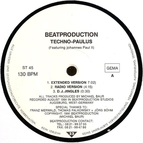 télécharger l'album Beatproduction - Techno Paulus