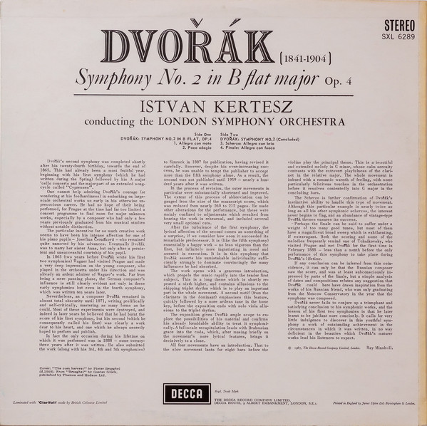descargar álbum Dvořák, Kertesz, London Symphony - Symphony No 2