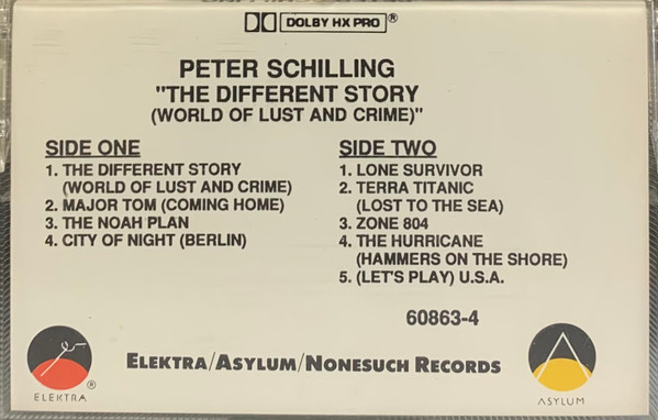 Peter Schilling - The Different Story (World Of Lust And Crime