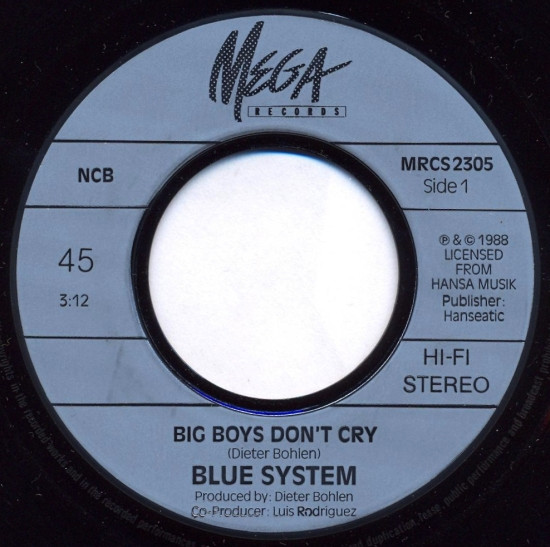 baixar álbum Blue System - Big Boys Dont Cry