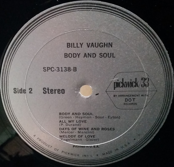 Album herunterladen Billy Vaughn - Body Soul