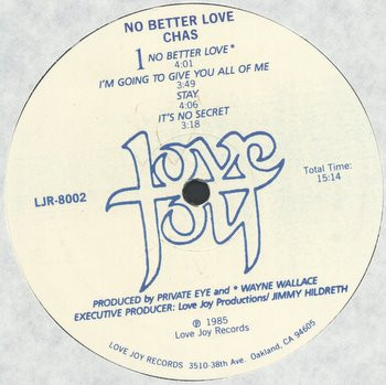 Chas – No Better Love (1985, Vinyl) - Discogs