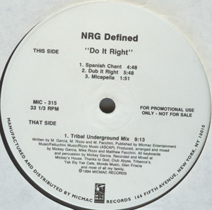 télécharger l'album NRG Defined - Do It Right