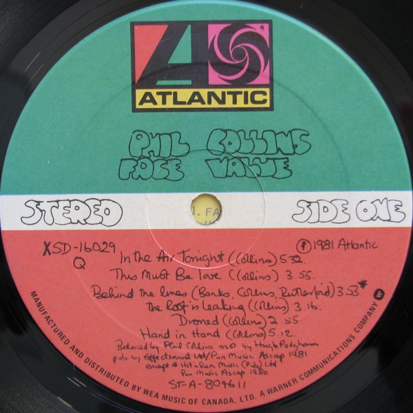 Phil Collins - Face Value | Atlantic (XSD 16029) - 4