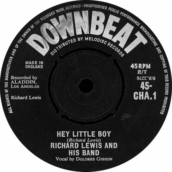 Richard Lewis And His Band Hey Little Boy 1960 4 Prong Centre