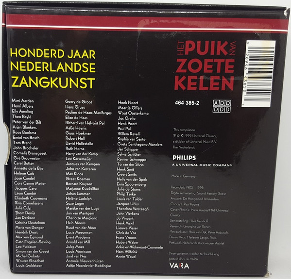 last ned album Various - Het Puik Van Zoete Kelen Honderd Jaar Nederlandse Zangkunst