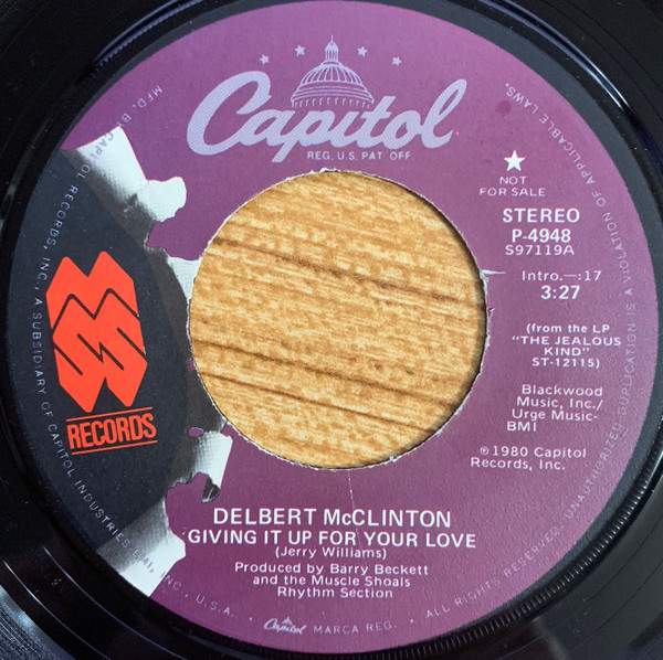 Delbert McClinton Giving It Up For Your Love / 45 Record 4948 1980 海外 即決