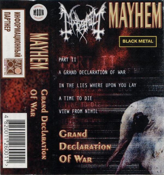 Mayhem - Grand Declaration Of War | Releases | Discogs