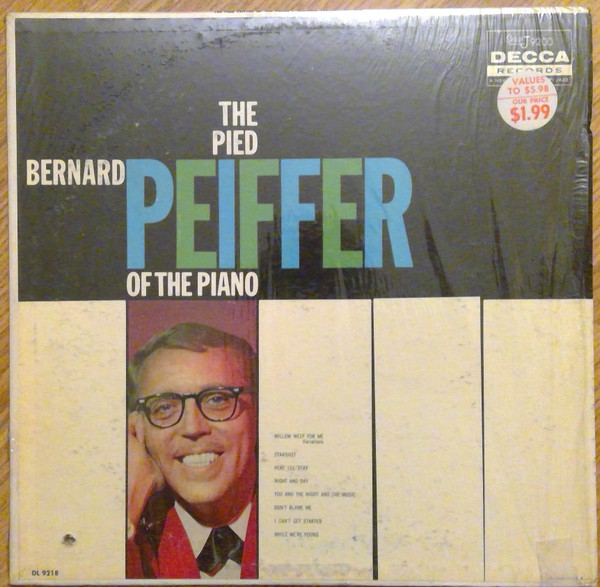 Bernard Peiffer ‎– The Pied Bernard Peiffer Of The Piano lp DL-9218 - Jazz  - EX