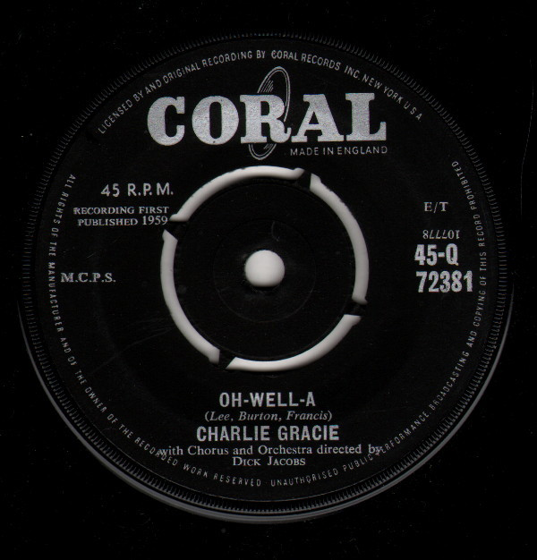 télécharger l'album Charlie Gracie - Oh Well A