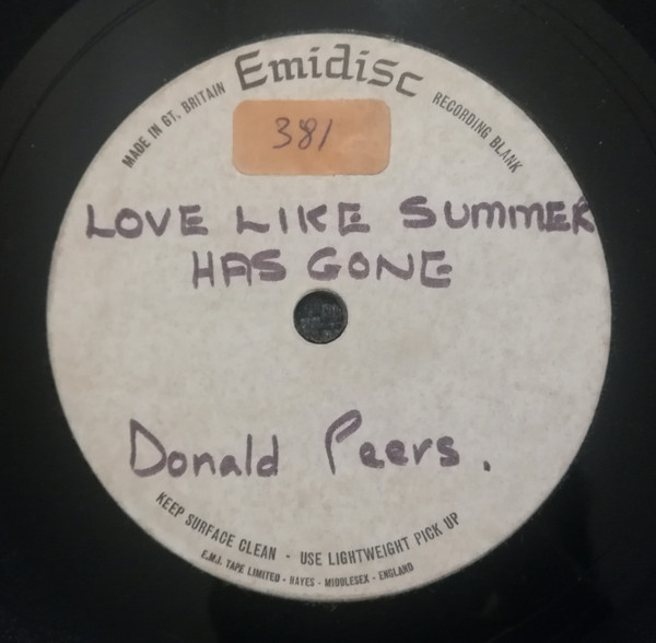 lataa albumi Donald Peers - Love Like Summer Has Gone