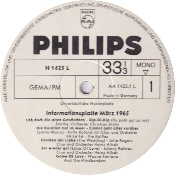 Album herunterladen Various - Philips Informationsplatte März 1965