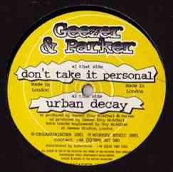 Geezer - Don't Take It Personal / Urban Decay album cover