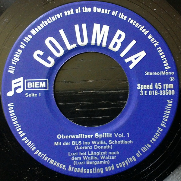 lataa albumi Oberwalliser Spillit - Vol 1