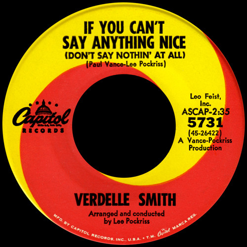 télécharger l'album Verdelle Smith - I Dont Need Anything If You Cant Say Anything Nice