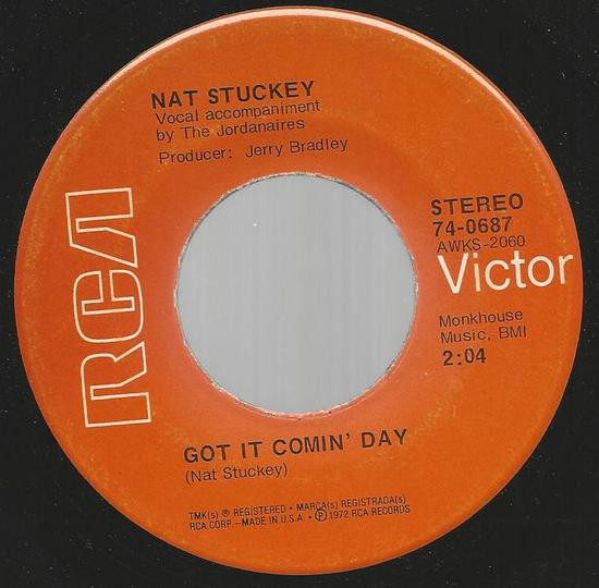 last ned album Nat Stuckey Accompanied By The Jordanaires - Got It Comin Day