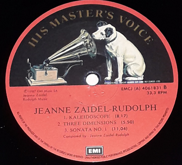 Jeanne Zaidel-Rudolph - Jeanne Zaidel-Rudolph | His Master's Voice (EMCJ (A) 4061831) - 4