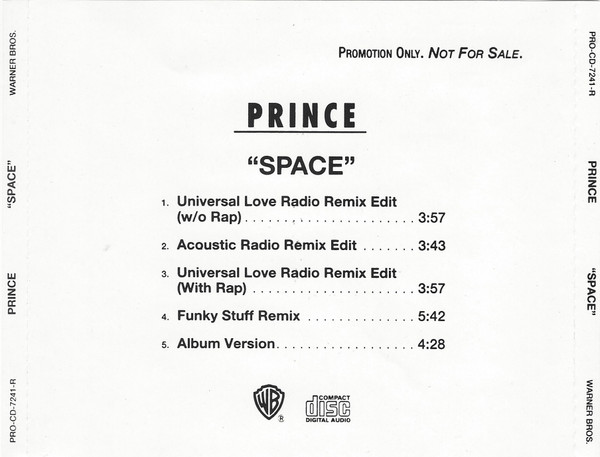 Prince – Space (1994, FLP Case, CD) - Discogs