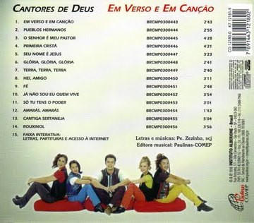 baixar álbum Cantores De Deus - Em Verso E Em Canção