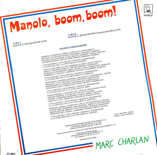télécharger l'album Marc Charlan - Manolo Boom Boom